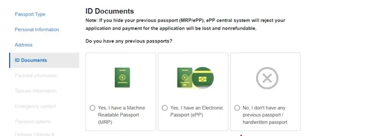 e passport correction online